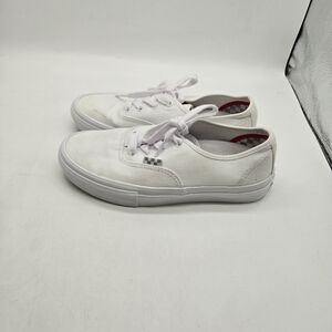Vans all white authentic skateboard Pro Size 5 B17